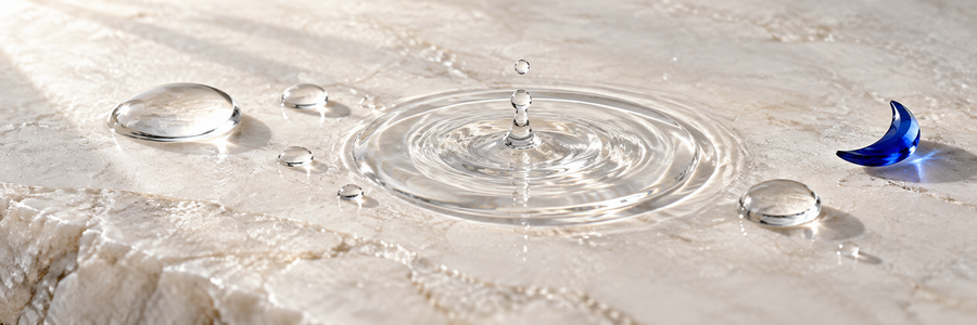Illustration : gouttes d’eau et ondulation.