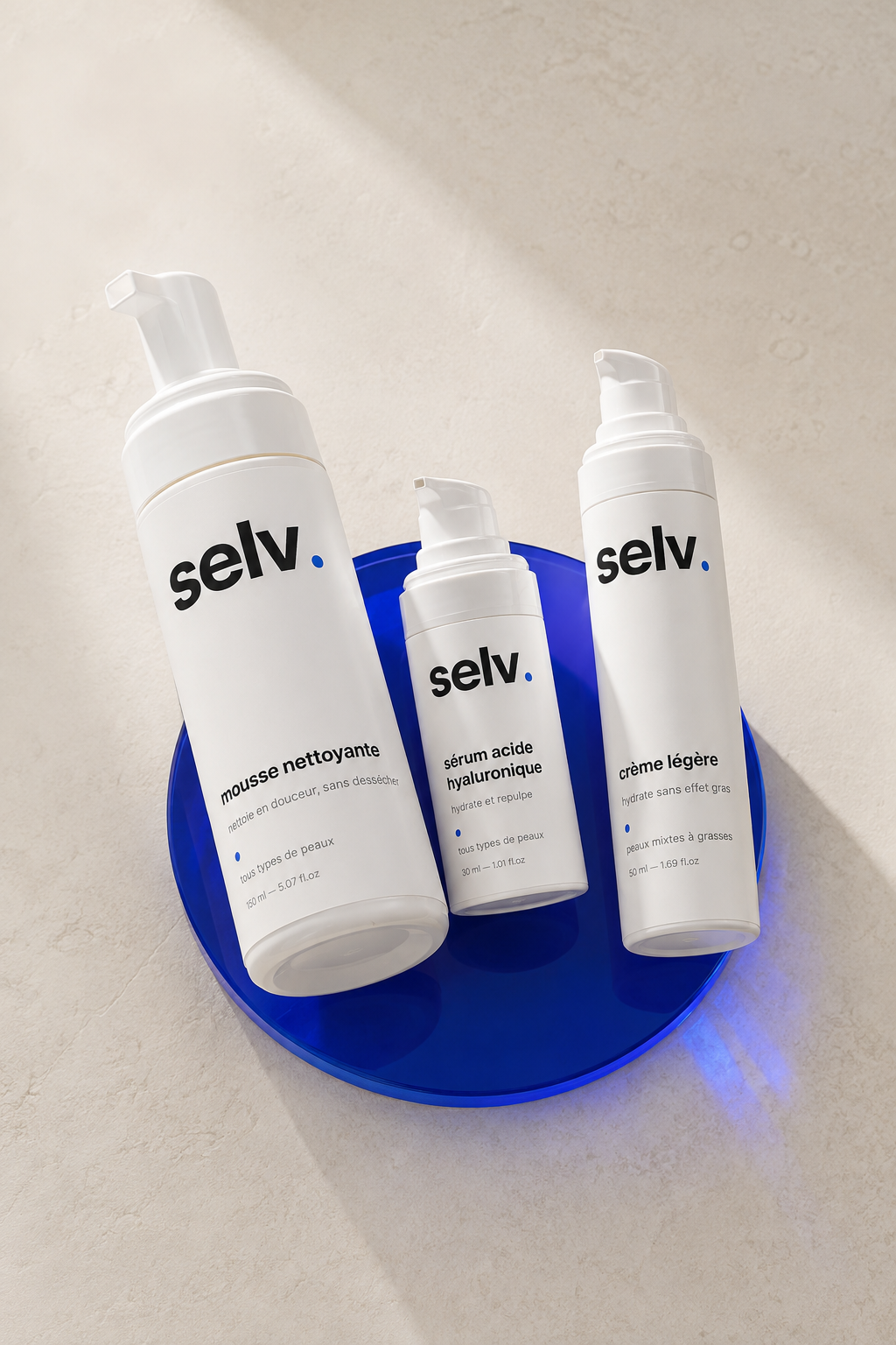 Les trois soins de la sélection hydratation selv. — composition de campagne